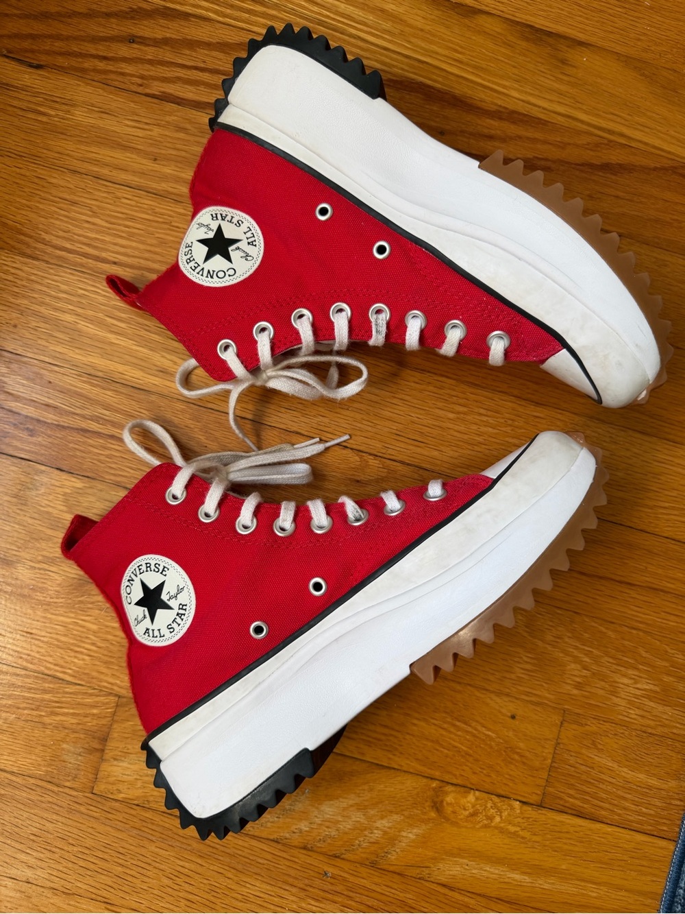 Converse Run Star Hike High Top Platform Red Size W 8 M 6.5